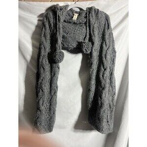 Heritage Hood and Scarf Boho Indie Academia Cozy Pom Pom OS